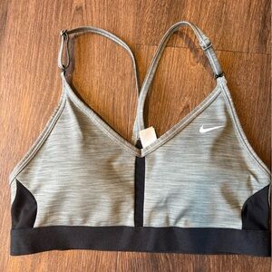Nike Grey and Black Sports Bra